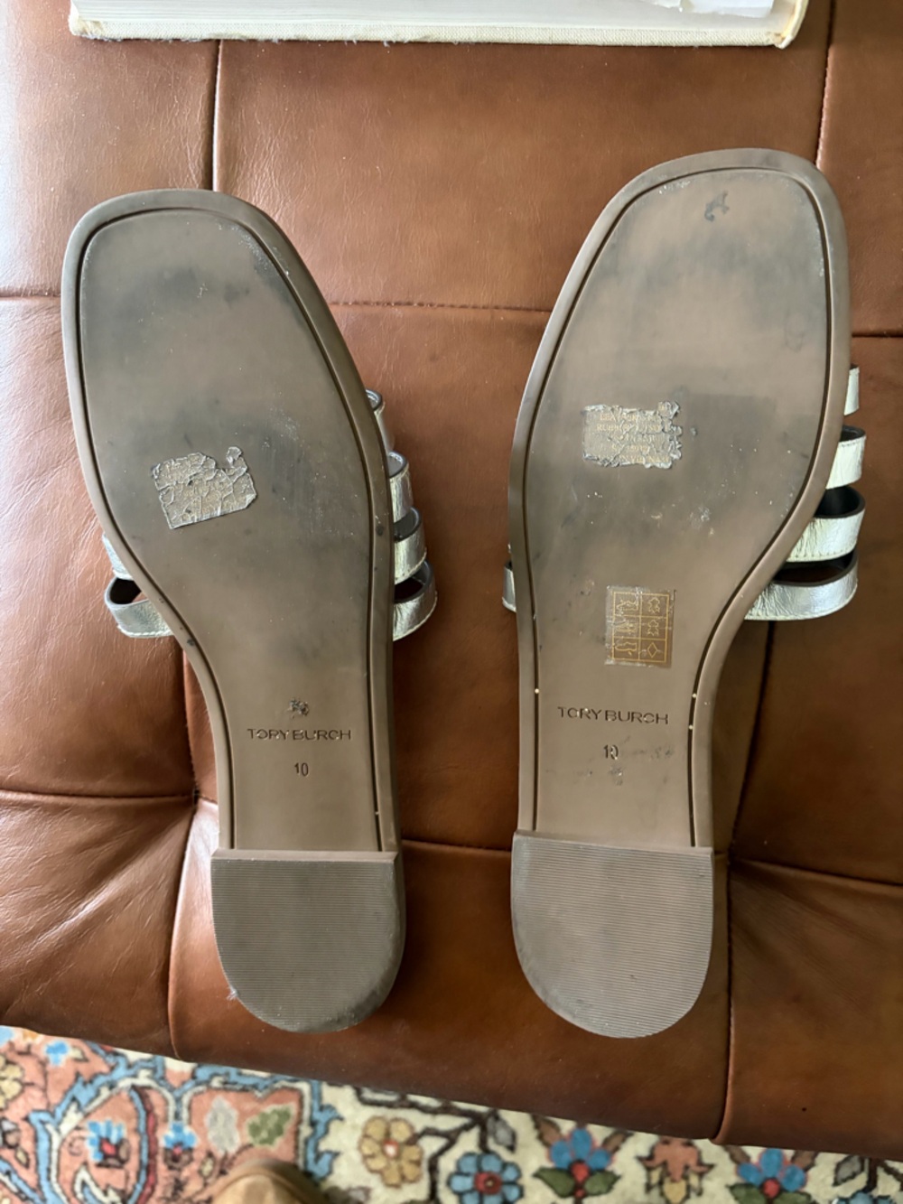Tory Burch Ines Sandal color/Mushroom Size 10 - Picture 5 of 5